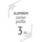 Aluminum corner profile with mesh 3 m
